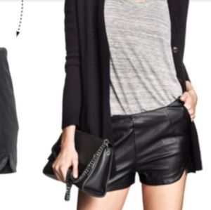 H&M Faux Leather Tulip Hem Shorts